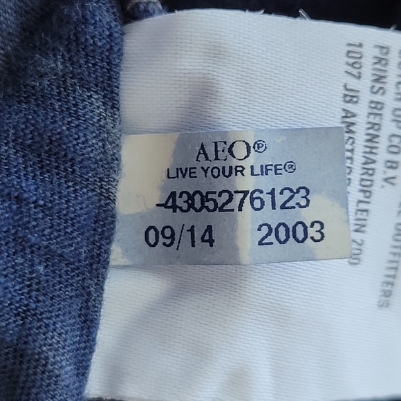 AEO | Tie-Dye Halter Tank Top NWOT grey & blue X-Small - Picture 9 of 12